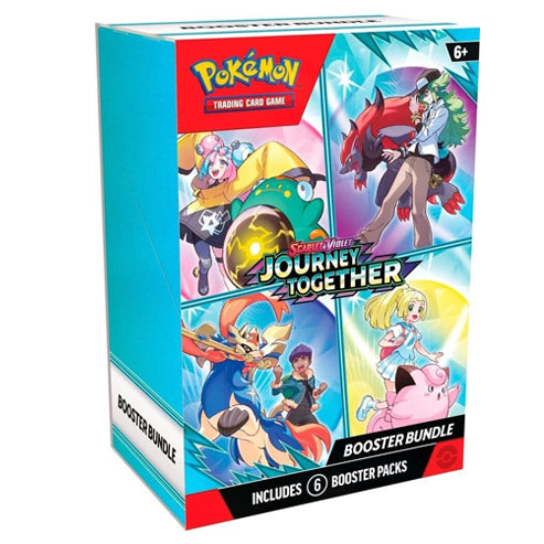 Pokémon trading card game booster bundle packaging with character illustrations on a white background