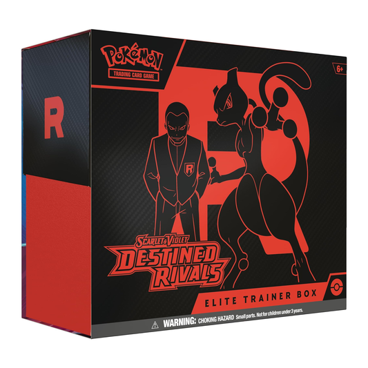 Pokémon Trading Card Game Elite Trainer Box packaging with red and black design
