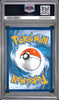 A PSA graded Pokémon card featuring a blue card back with a large Pokémon ball illustration and yellow 'Pokémon' logo text, sealed inside a clear PSA grading case.