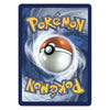 A Pokémon card deck box or package front featuring the Pokémon logo in yellow at the top and bottom, with a large red-and-white ball motif over a swirling blue background.