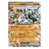 A single Pokémon trading card for Cornerstone Mask Ogerpon EX from the EX进化 expansion, featuring dynamic artwork of a black and gray stone-like Pokémon with blue and yellow accents, on a white background.