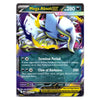 A single Pokémon trading card featuring Mega Absol, with the card name, type, HP, and attack text visible on a dark illustrated background.