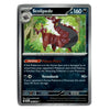 A single Pokémon trading card featuring Scizade from the XY Evolutions set, with artwork of a red and dark gray scorpion-like Pokémon in a green forest. The card has a gray border and text boxes showing abilities and stats.