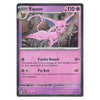 A single Pokémon trading card featuring Espeon, shown against a plain white background. The card has a dark gray border, a pink upper section, and a pink lower section with attack text including Psychic Assault and Psy Bolt.