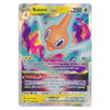A holographic Pokémon TCG card featuring Rotom VSTAR, with a colorful illustration of the character in orange, blue, and purple tones on a shiny iridescent card surface.