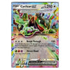 A single Pokémon trading card for Cyclizar EX from the Tera expansion, shown against a plain white background. The card features a colorful holographic foil finish with a large illustration of Cyclizar in green and red tones, plus attack and text boxes with black, gray, and white text.