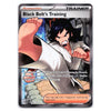 A single Pokémon trading card titled "Black Belt's Training" shown upright on a plain white background. The card is a Supporter Trainer card featuring illustrated artwork of a martial artist in a white gi with a raised fist, and text describing card effects.