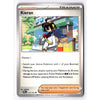 A Pokémon trading card for Kieran, a Supporter Trainer card from the 2025 TCG Expansion Year 1 Set. The card features a silver border, the 'Supporter' and 'Trainer' type labels, and an illustration of Kieran in a white and gray outfit holding a Pokémon.