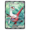 A single Pokémon trading card featuring Latias GX, shown against a plain white background. The card has a dark gray border and displays the character Latias with a white body, red markings, and a green-tinted illustration background.