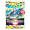 A single Pokémon trading card for Magnezone V from the VSTAR expansion, featuring a blue and gray Magnezone illustration with a pink magnetic block, set against a black card frame with yellow and blue text and effects.