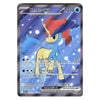 A single Pokémon trading card featuring Keldeo EX from the Basic set, with artwork of Keldeo in blue and yellow against a starry blue background. The card includes attack text such as Gale Thrust and Sonic Edge, and a Pokémon GX rule banner near the bottom.