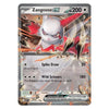 A single Pokémon trading card for Zangose EX from the Basic set, featuring artwork of the character in a white and red form against an explosive background, with text showing 200 HP and move costs.