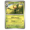 A Pokémon trading card for Leavanny from the Kanto Premier set, featuring artwork of the leaf-type evoker and card text including Healing Wrapping and X-Scissor.