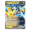 A single Pokémon trading card for Iron Hands EX from the Future expansion, featuring artwork of the character with blue energy effects and yellow accents, shown on a plain light background.