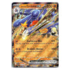 A single Pokémon trading card featuring Cynthia's Garchomp EX, with artwork of a blue garchomp surrounded by fiery orange and gold energy effects. The card includes game text, health points, and Pokémon branding.