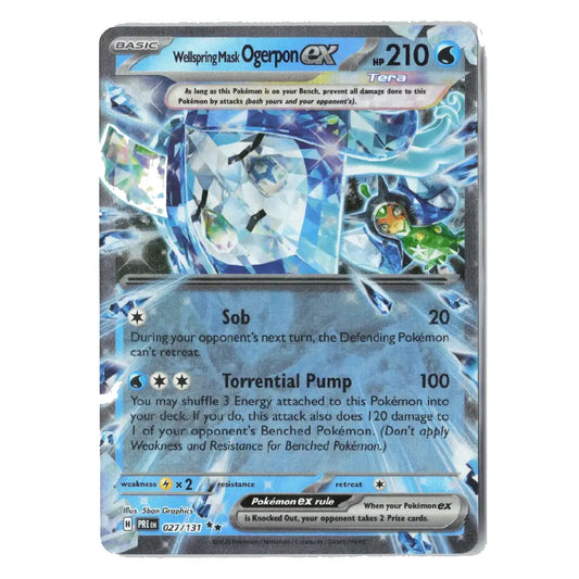 A holographic Pokémon TCG trading card of Walrein Mawr EX from the Basic set, featuring blue and white artwork with a silver border.