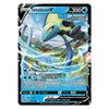 A single Pokémon trading card for Intelion V from the Rapid Strike set, featuring artwork of the blue and yellow Pokémon in an action scene with water effects. The card has a black border with blue, white, and yellow design elements.