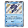 A holographic Pokémon trading card of Finizen from the Basic Set, featuring a blue and purple dolphin illustration with a silver border.