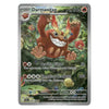 A single Pokémon trading card featuring Darmanitan, a Stage 1 fire-type creature with a brown body, orange flames, and a green forest background illustration. The card has a silver border and visible Pokémon branding at the bottom.