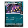 A single Pokémon trading card for Marnie's Liepard, featuring artwork of the purple and yellow cat-like Pokémon, with a silver border and dark teal text box on a plain white background.