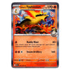 A single Pokémon trading card for Ethan's Typhlosion, shown flat against a plain white background. The card features a fiery yellow and orange creature illustration with red flames, orange text boxes, and a silver holographic border.