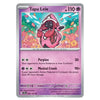 A single Pokémon trading card for Tapu Lele from the Basic set, shown against a plain white background. The card has a silver border, a pink and purple interface, and artwork of the character in a colorful landscape.