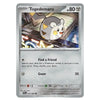 A single Pokémon trading card for Togedemaru from the Basic set, shown against a plain white background. The card features a silver border, character artwork of a round white and gray creature, and printed text including 'Togedemaru', 'HP 80', and 'Gnaw 30'.
