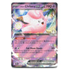 A holographic Pokémon trading card featuring Lillie's Clefairy EX, with a pink Clefairy illustration and colorful sparkly background, photographed against a white background.