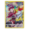 A single Pokémon trading card featuring Braixen, shown against a plain white background. The card has a yellow border and colorful anime artwork with Braixen and a character in a pink hat.