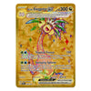 A holographic gold Pokémon Tera Ex card featuring Aiolan Exegutor, with a colorful illustration of the creature on a gold patterned background.