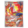 A single Pokémon trading card for Infernape, shown flat against a plain white background. The card features a fiery red, orange, and yellow illustration of the character with fire effects and standard game text boxes.