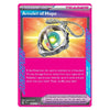 Pokémon Trading Card Game Amulet of Hope card from the Evolving Skies set, featuring a pink border and artwork of the amulet on a glowing orange background.