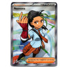 A single Pokémon trading card featuring the character Nemona, a Supporter Trainer. The card has a metallic silver border and displays Nemona in an action pose with her signature green hair, light blue shirt, and brown pants.