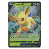 A single Pokémon trading card featuring Leafeon, a yellow and green fairy-type Pokémon. The card has a black border, green and yellow health bar elements, and printed game text including 'Leaf Guard' and 'Slashing Strike'.