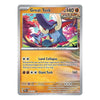 A single Pokémon trading card for Great Tusk from the Basic set, shown flat against a plain white background. The card features artwork of a blue tusked dinosaur with large tusks in a colorful landscape, with gold and silver borders and printed text including 'Great Tusk', 'Ancient', and 'Land Collapse'.