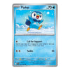 A single Pokémon trading card for Piplup from the Basic set, shown against a plain white background. The card features a blue penguin in a snowy scene with silver border details and printed game text.