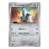 A single Pokémon trading card for Duraludon from the Basic set, shown against a plain white background. The card features artwork of the Pokémon in a canyon scene and text detailing its Hammer In and Raging Hammer attacks.