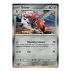 A single Pokémon trading card featuring Scizor, a Stage 1 Bug-Lady Pokémon with a red body and large silver-gray blade, shown on a plain white background.