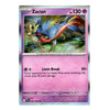 A single Pokémon trading card for Zacian from the Basic set, shown against a plain white background. The card features a pink lower text area, a holographic silver border, and artwork of the character in blue, gold, and red tones.