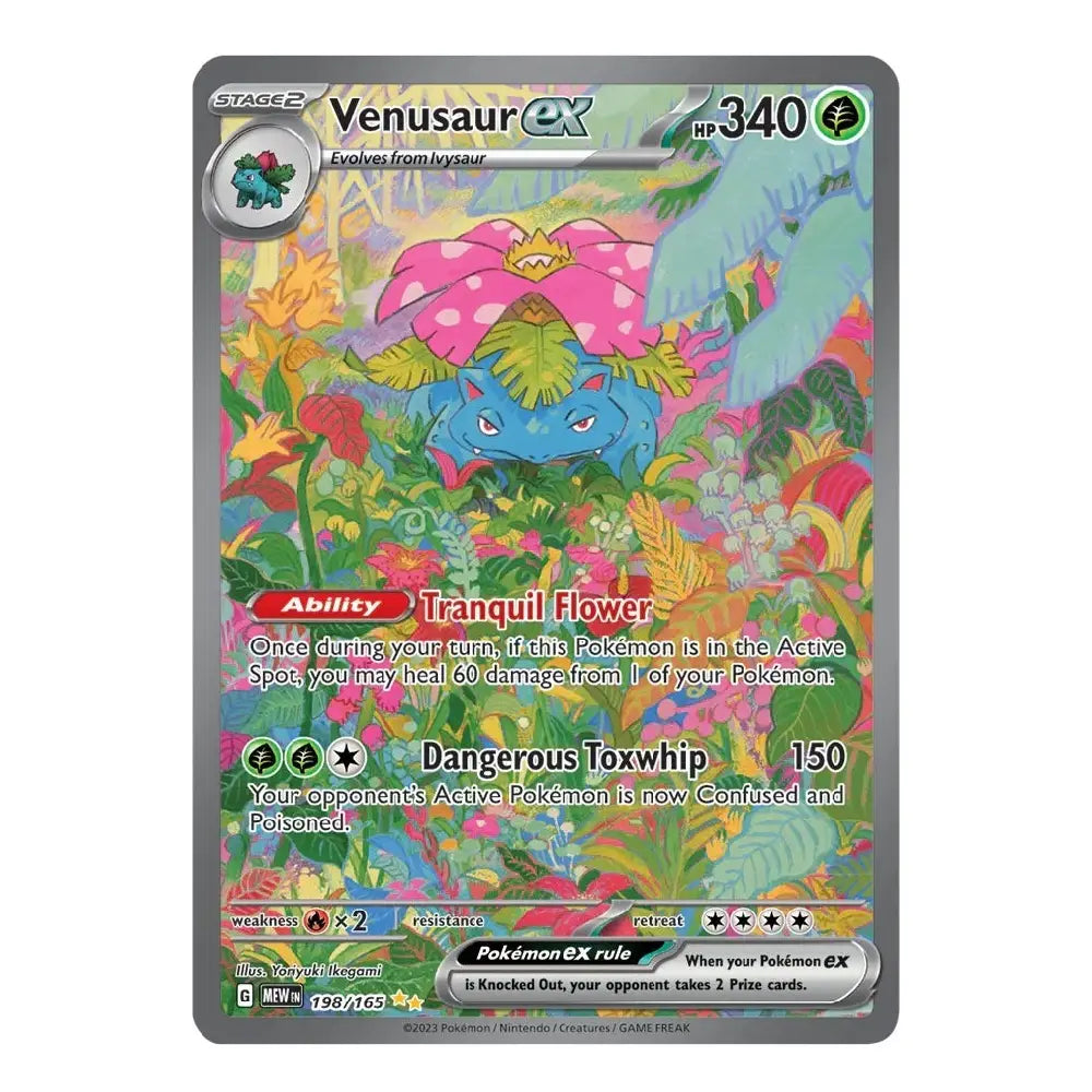 Venusaur ex Special Illustration Rare 198/165 Scarlet & Violet—151 Pokémon Holo NM/Mint