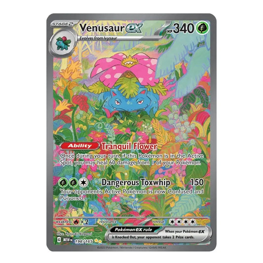 Venusaur ex Special Illustration Rare 198/165 Scarlet & Violet—151 Pokémon Holo NM/Mint