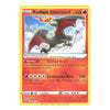 A single Pokémon trading card for Radiant Charizard, shown against a plain white background. The card has a yellow border, red-orange text areas, and artwork of the dragon flying through clouds.