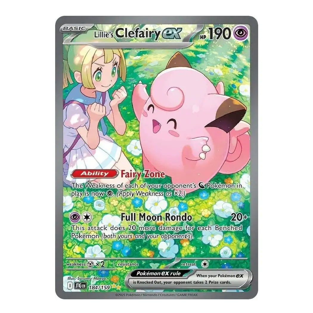 Lillie's Clefairy ex Special Illustration Rare 184/159 Journey Together English Pokémon Card