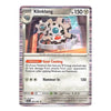 A single Pokémon trading card for Klinklang, shown against a plain white background. The card features a silver-gray border, a central illustration of the character with metallic gears and a blue eye, and text including 'Klinklang', 'Nr.