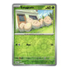 A single Pokémon trading card for Exeggute from the Silver Tempest expansion, featuring a green card face with the character artwork and stats, photographed on a plain white background.