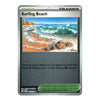 A single Pokémon trading card shown against a plain light gray background. The card is labeled 'Stadium' and 'TRAINER' at the top, with the card name 'Surfing Beach' and an illustration of ocean waves on a sandy beach in the center.