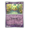 A single Pokémon trading card for Flittle from the Basic set, featuring a purple card frame, illustrated artwork of a yellow creature in a flower pond, and game text details.