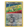 A holographic Pokémon trading card featuring Farfetch'd from the Basic set, with a yellow border and a colorful, stylized illustration of the bird on the front.