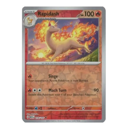 Rapidash Reverse Holo Uncommon 078/165 Scarlet & Violet 151 English Pokémon Card