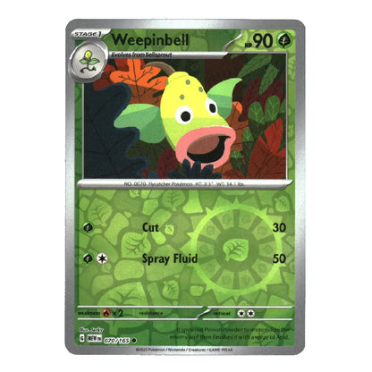 Weepinbell Reverse Holo Common 070/165 Scarlet & Violet 151 English Pokémon Card